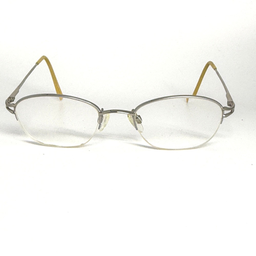 Aristar‎ Charmant AR6840 Eyeglasses Silver Oval Half Rim 49-19-135 Color 21816